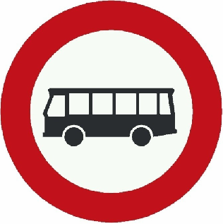 Gesloten voor autobussen